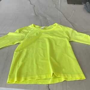 Lululemon long sleeve swiftly. Size 6. Neon yellow